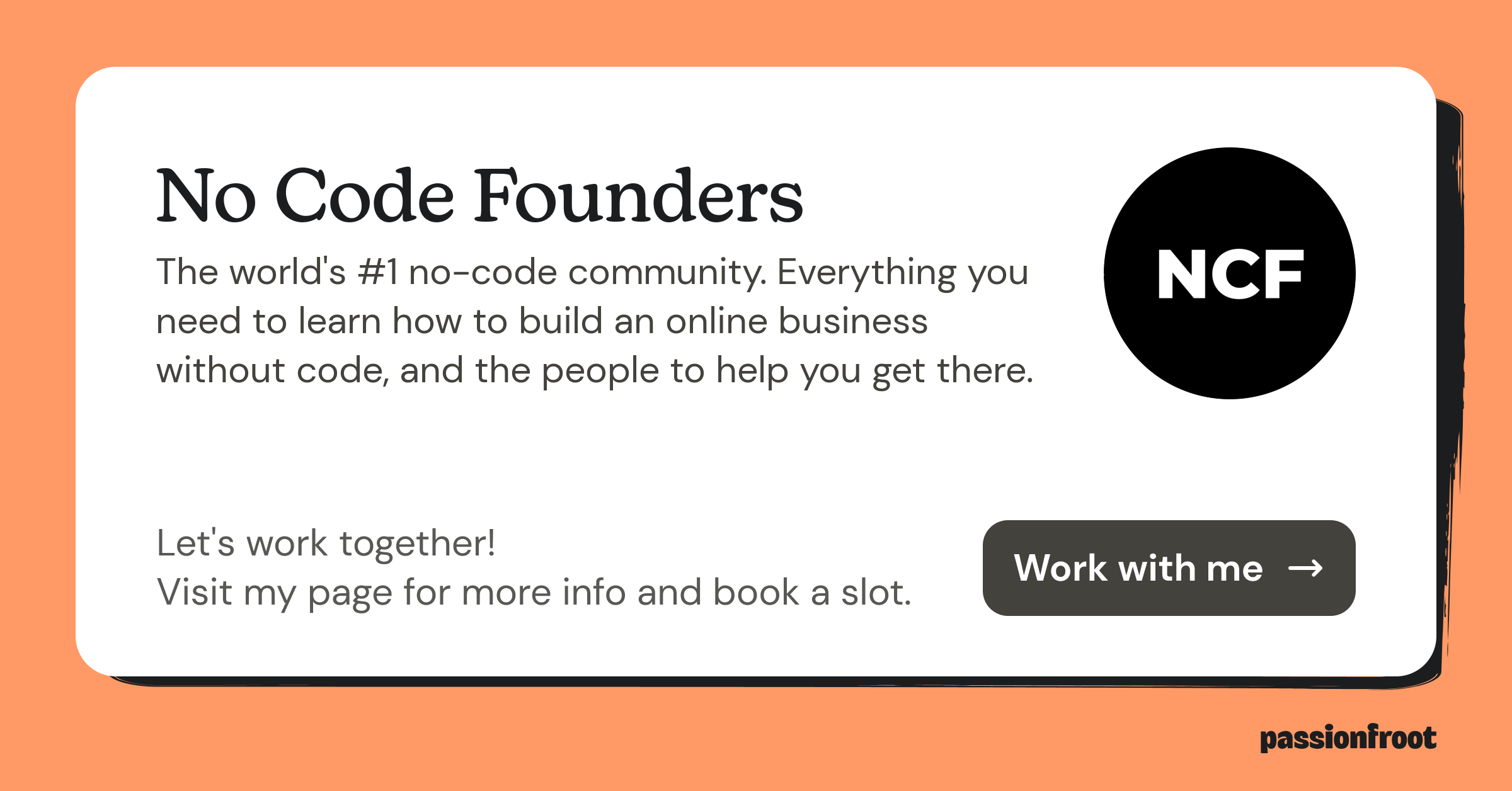 No Code Founders | Passionfroot