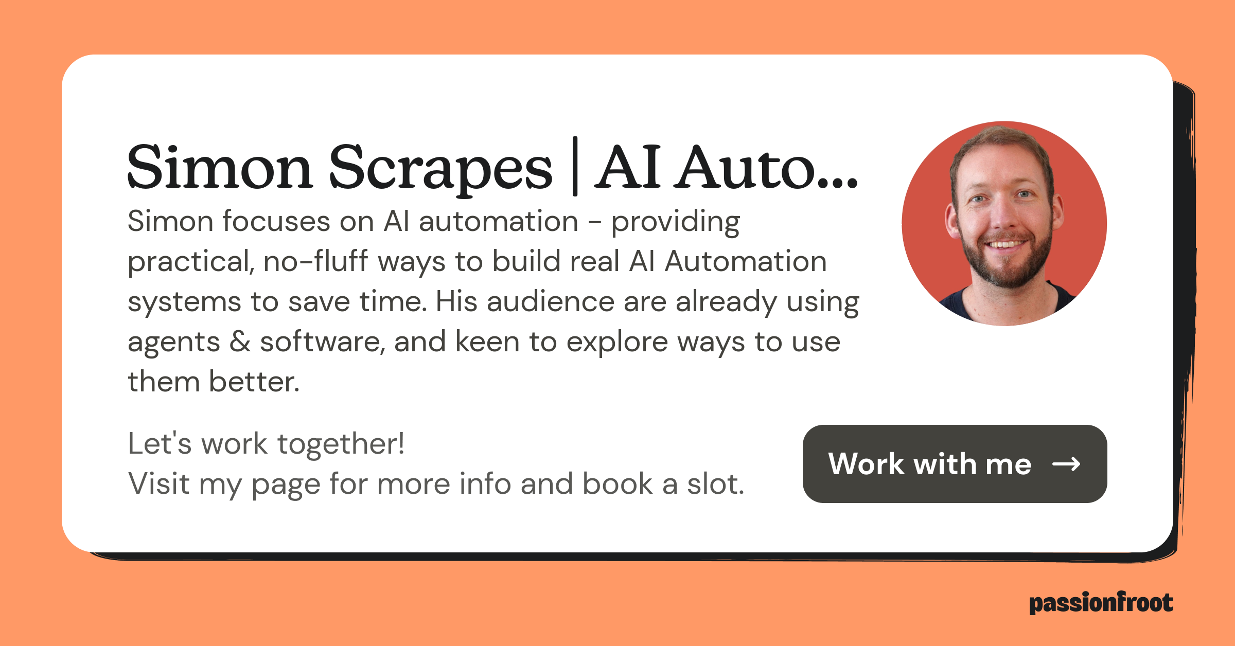 Simon Scrapes | AI Automation | Passionfroot